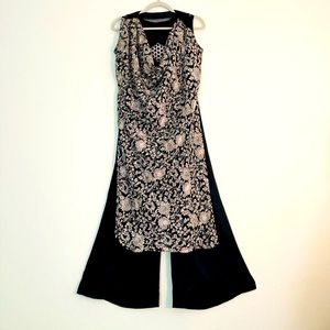 Vintage Black and Silver Salwar Kameez Set